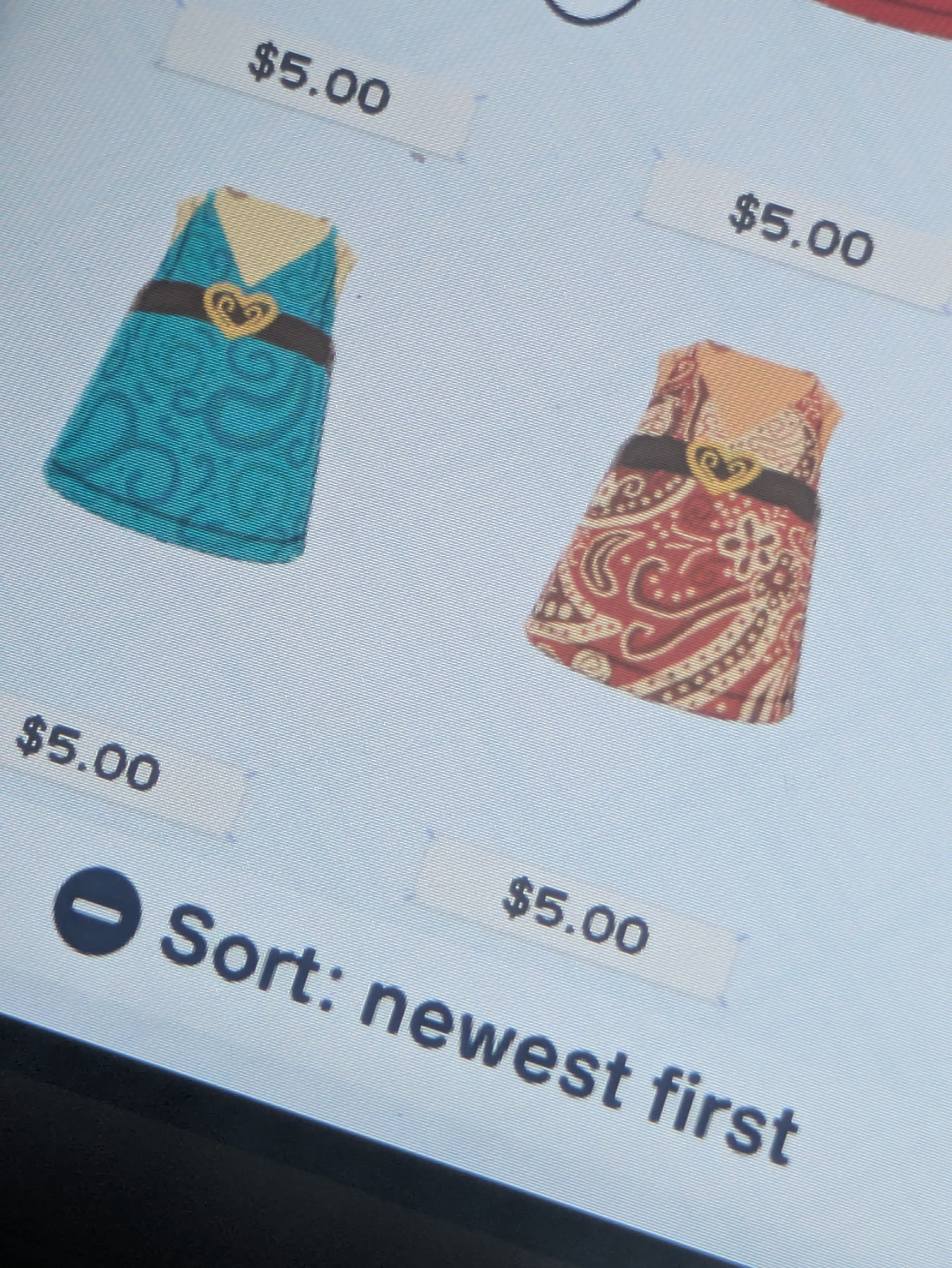 Teal and Red haltar tops